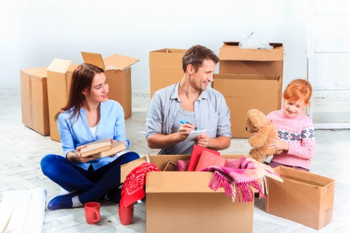 Furniture and archive boxes in a local storage quote example