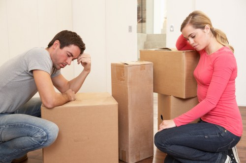 Local packing team preparing boxes for an Addiscombe move