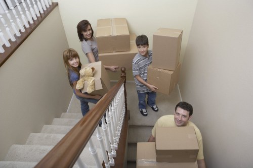 Organized storage boxes in an Addiscombe home